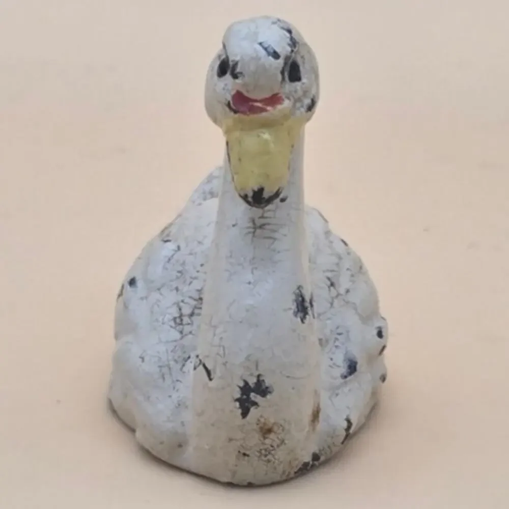 VTG Cast Iron Swan Cardholder/Paperweight Pre-Owned - Picture 2 of 6